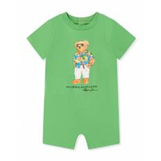 POLO RALPH LAUREN KIDS - Polo Bear sparkdräkt - barn - bomull - 6 mths - Grön