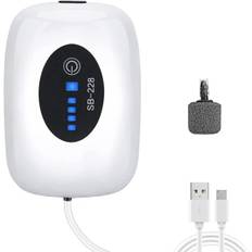 Akvarie Luftpumpe Genopladelig Bærbar Akvarie Luftpumpe USB Beluftning Batteri Akvarie Bobler Enkelt eller Dobbelt Udløb til Akvarie Fiskeri Fisk