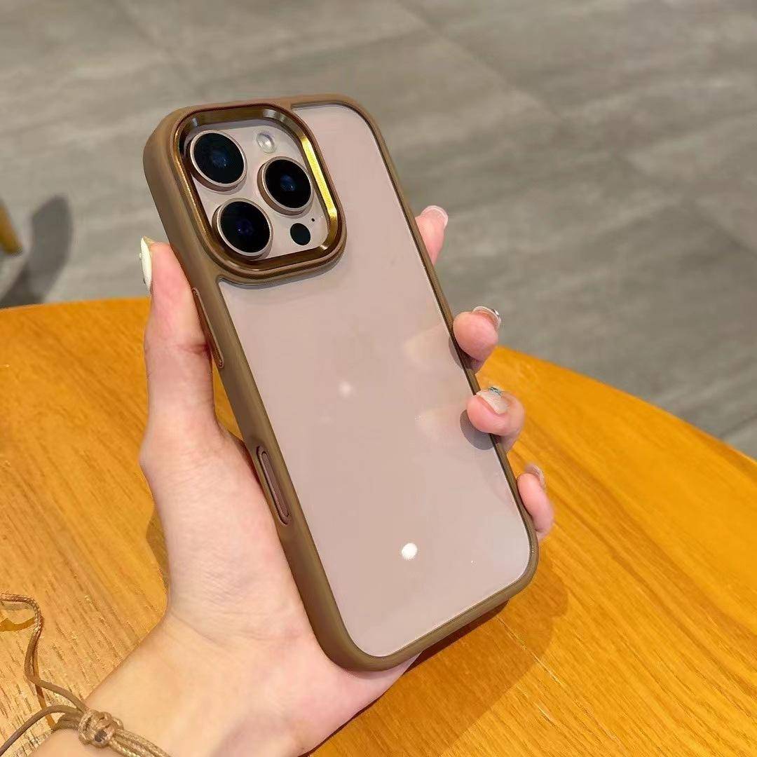 Guldsköld Stort Hål Lämplig för IPhone 16 Mobiltelefonfodral Apple 16 PROMAX Öga av Örn Metallknapp Skyddsfodral iPhone 16plus