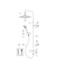 Reservdelar Gustavsberg Takduschset Round Estetic / Nordic3