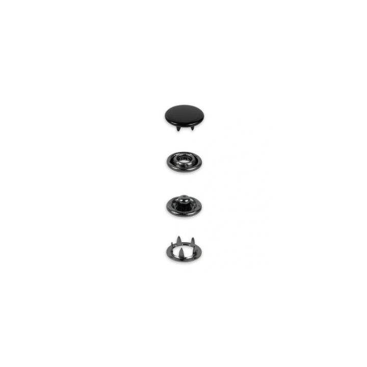 Tryckknappar Jersey, 12 mm, svarta 20st