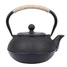 Tekanna Kinesisk gjutjärnstekanna, induktionshäll tekanna, rostfri tekanna, kaffekanna, multifunktionell liten tekanna Keramik tekanna(0,9l One Size)