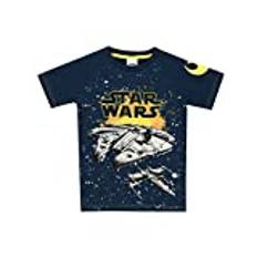 Star Wars Pojkar Millennium Falke T-shirt, blå, 146