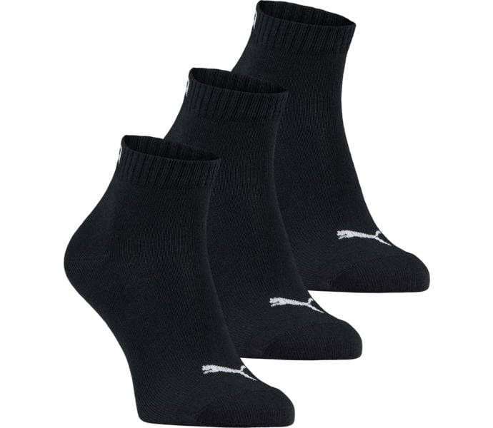 Quarter 3-pack JR strumpor, Black, Barn, 39-42