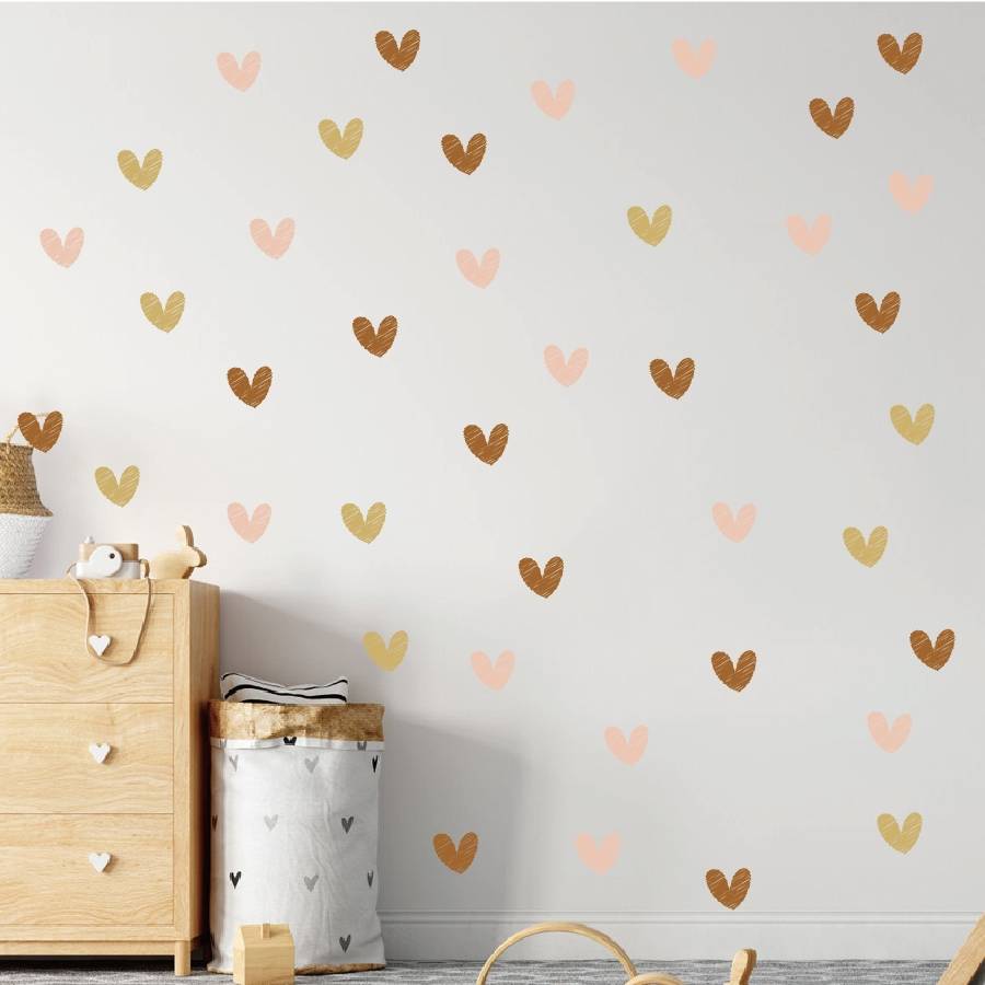 Wallsticker - Hjerte / Brun