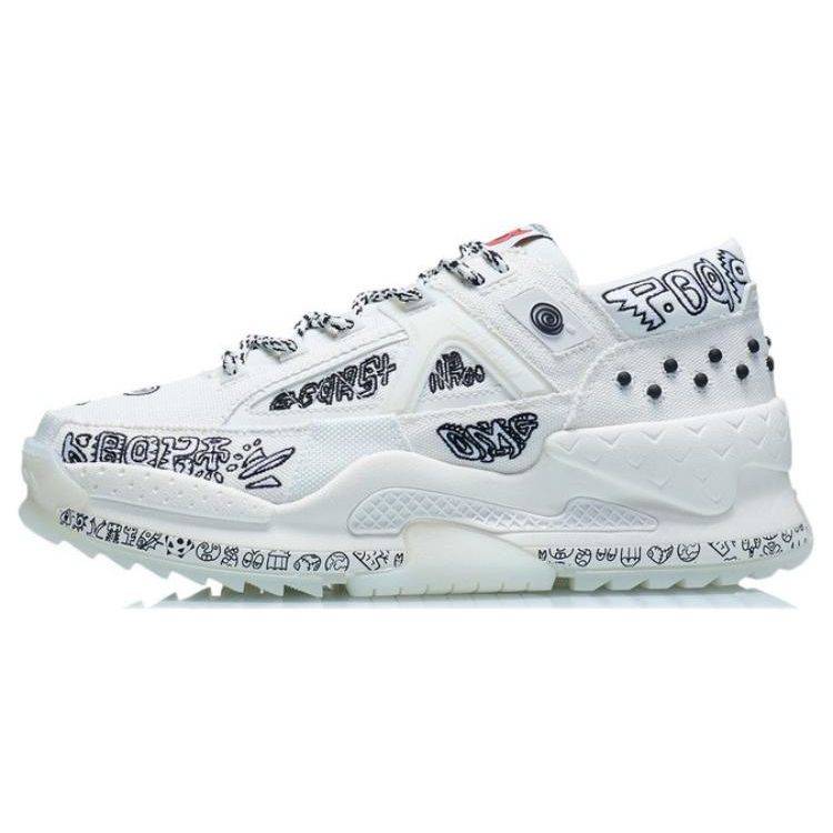 Li Ning CF Peace Trendy Outdoor Low-Top Sports Casual Shoes Men Sneakers Cloud-White AGLR167-5 43
