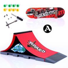 Tech Finger Skateboard Kit Finger Bike Bmx Mini To-Hjulet Scooter Board Skate Fingers Sport Træning Rekvisitter Ramper Skate Park Legetøj Pop [DB] 113-A 24X10X10cm