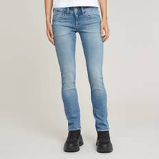 Midge Slim Straight Jeans - Light blue - Women