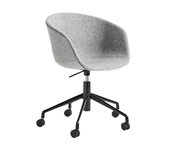 HAY About A Chair - AAC 53 Kontorstol - Hallingdal Stof - Hallingdal 130 (grå) som vist / hvid