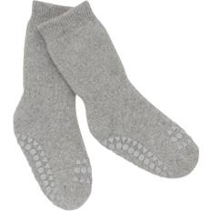 GoBabyGo Nonslip Socks - Organic Terry Cott Str 20/22 - Grey Melange Strømper hos Magasin