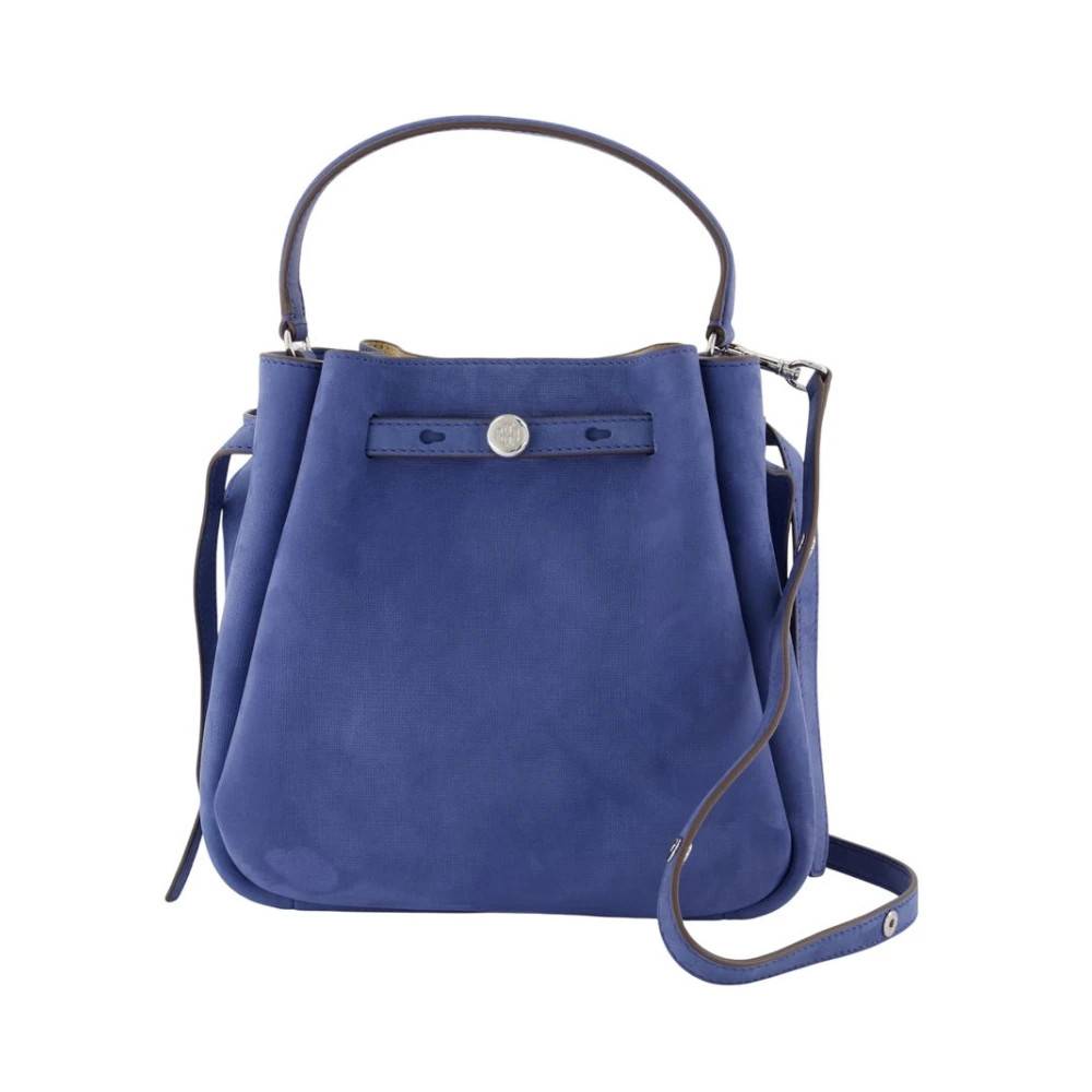 Tory Burch Romy Nubuck Bucket Bag - Tasker - Dame - Blå - ONE SIZE - Læder