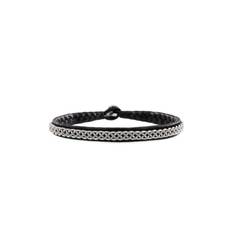 Armband S skinn/tenn 18