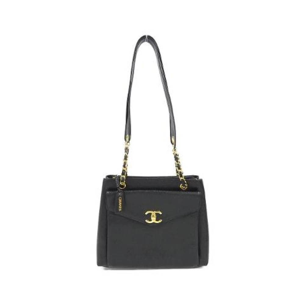 Chanel Vintage Pre-owned Caviar Skin Skuldertaske - Vintage - Dame - Sort - ONE SIZE - Uld