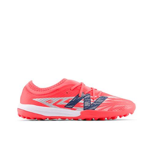 New Balance Drenge Furon Team JNR TF V8 i Rød/Blå/Lilla Synthetic, Størrelse 29