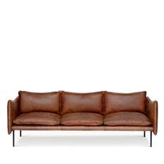 Fogia Tiki Sofa - 3 Pers. - Vintage Rangers Læder - Messing (Brass)