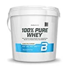 BioTechUSA 100% Pure Whey | Proteinpulver med BCAA och glutamin | Glutenfritt, palmoljefritt | 21 g protein per portion, 4 kg, Bourbon Vanilj