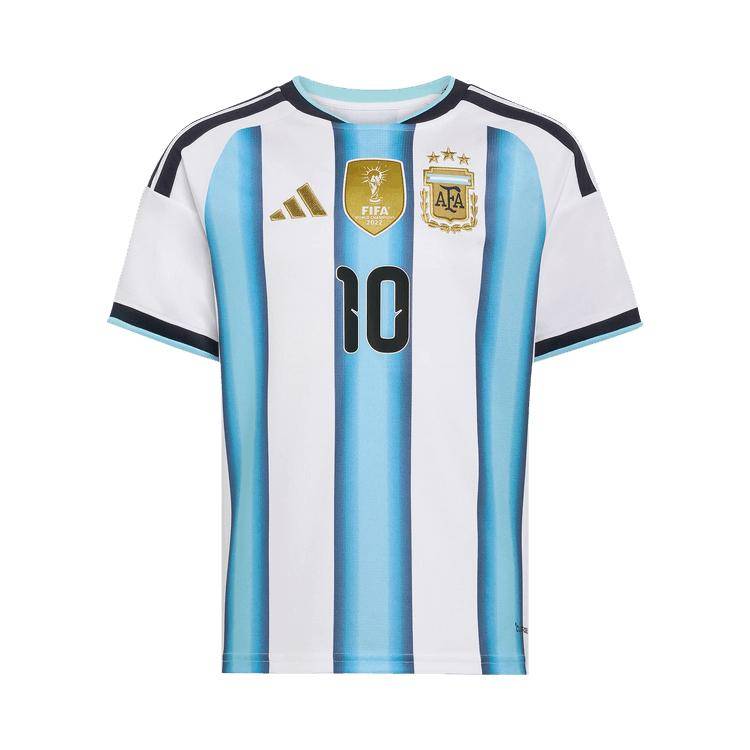 adidas Barn Argentina Messi VM 2026 Hemma tröja Vit Blå