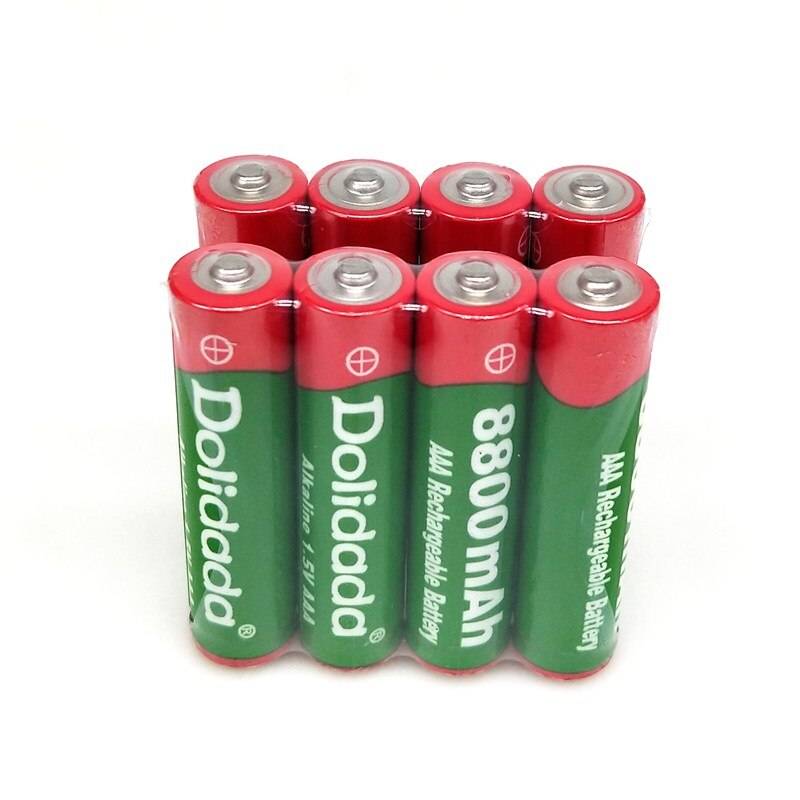 Dolidada AAA Batteri 8800mAh Uppladdningsbart - Svart