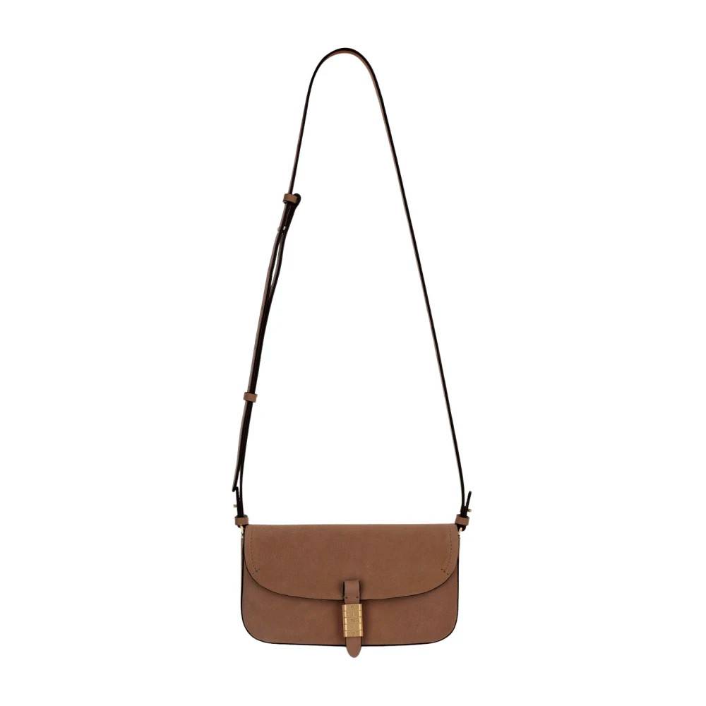 PINKO Saddle Flat Skuldertaske - Tasker - Dame - Brun - ONE SIZE - Uld