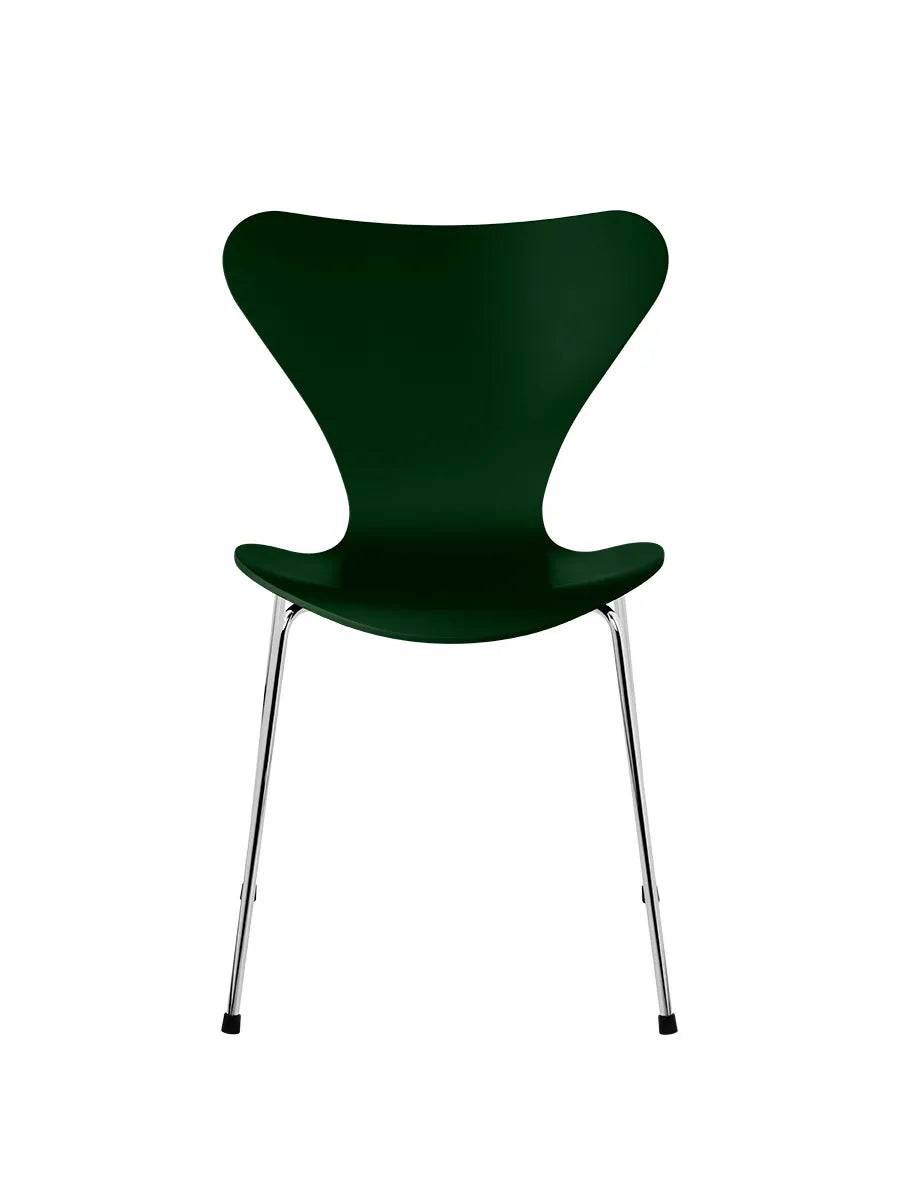 3107 Serie 7 stol lakeret af Arne Jacobsen Evergreen / Krom - Jacobsen Plus
