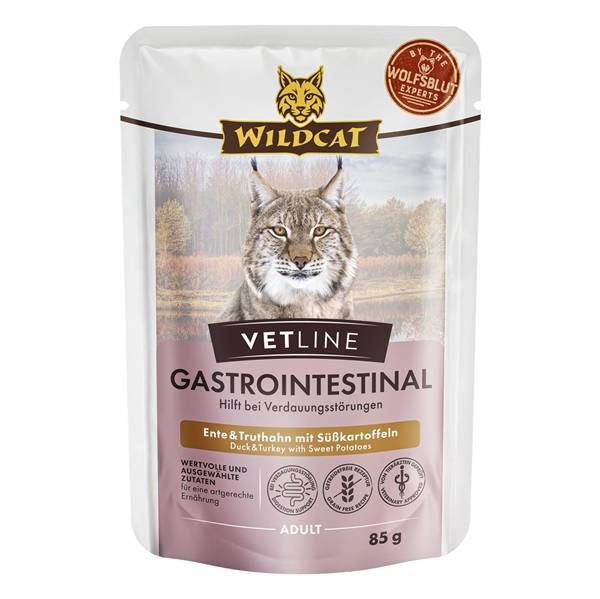 Wildcat VetLine Gastrointestinal Duck & Turkey vådfoder, 85g