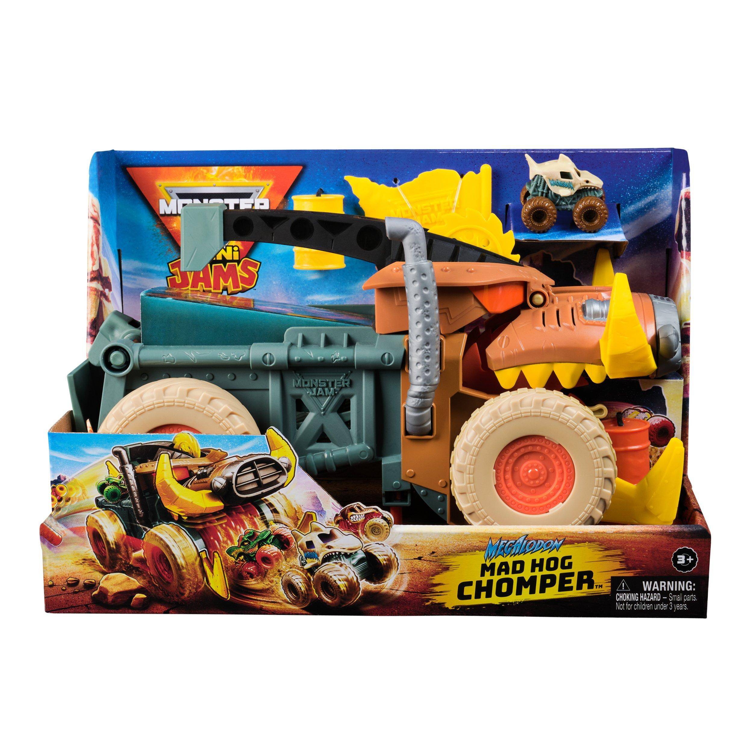 Monster Jam Monster Jam Minis Megalodon Mad Hog Chomper Truck Set