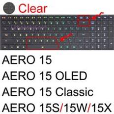 Aero tangentbordsfodral för gigabyte aorus 5 7 15g 15p 17g 17x aero 15 17 hdr 15w 15x g5 g7 a7 gaming protector skin case laptop - Klar aero 15