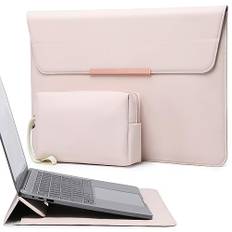 HYZUO 13,3-14 Zoll Laptophülle Laptop Hülle Tasche mit Standfunktion für MacBook Pro 14 M4/M3/M2/M1 Pro/Max 2025-2021, MacBook Air/Pro 13.3, 13.8"/13.5" Surface Laptop, Aprikose(Smiley)