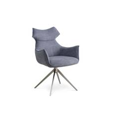 Lexpo Liva spisebordsstol (Ice Blue Mito, Metal swivel (drejefunktion))