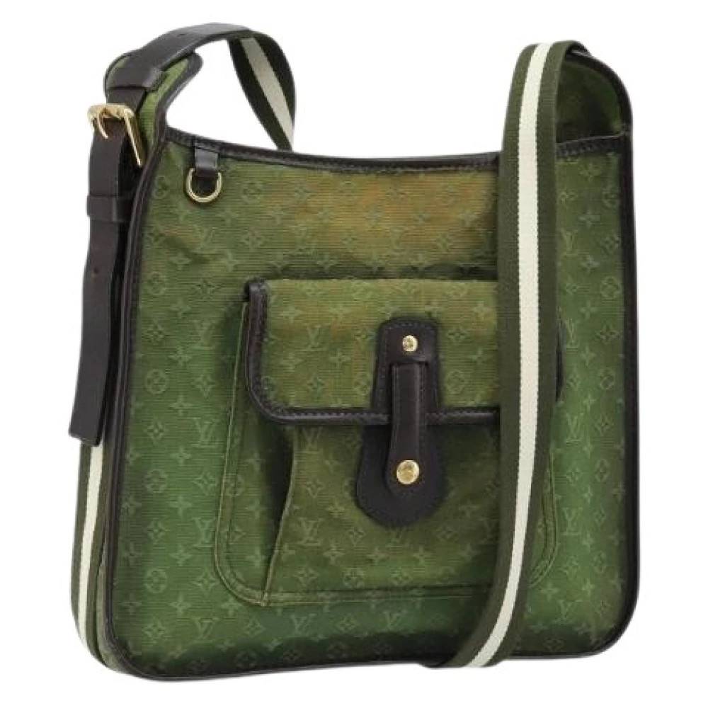 Louis Vuitton Vintage Pre-owned Monogram Mini Canvas Skuldertaske - Vintage - Dame - Grøn - ONE SIZE - Uld