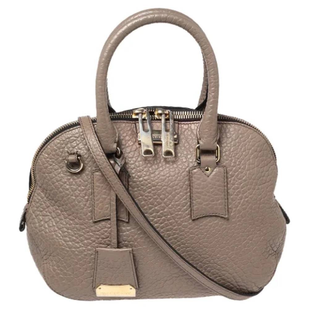Burberry Vintage Pre-owned Laeder hndtasker - Vintage - Dame - Grå - ONE SIZE - Uld