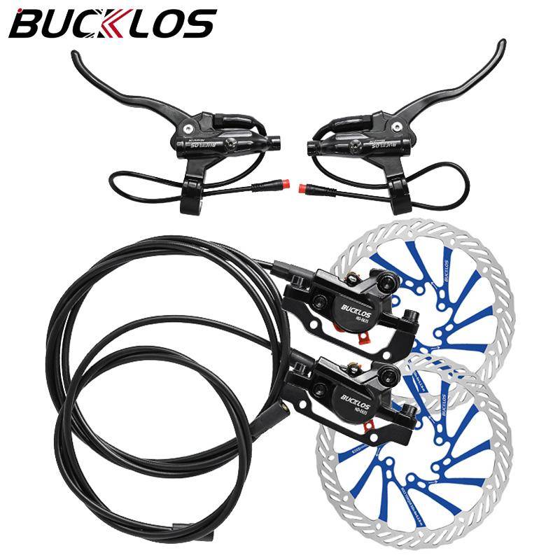 2-kolvs E-cykel Skivbromssats Strömavstängning Cykel Hydraulisk Skivbroms E-skoter Strömkontroll Växelförare Cykelbromsar 160 mm-rotorer