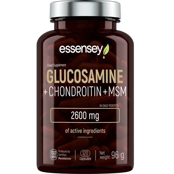Glucosamine + Chondroitin + MSM, 120 kapsler