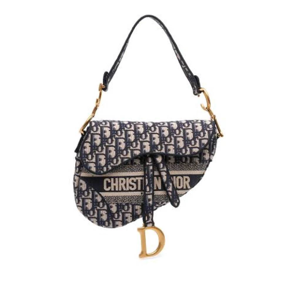Dior Vintage Pre-owned The Saddle Skuldertaske - Vintage - Dame - Blå - ONE SIZE - Uld