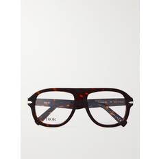 Dior Eyewear - Blacksuit Tortoiseshell Acetate and Silver-Tone Aviator-Style Optical Glasses - Men - Brown