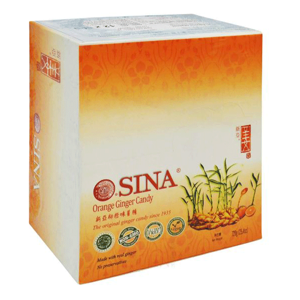 Sina Orange Ginger Candy – 60g