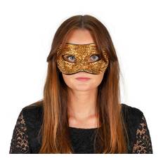 Mask guld glittrig