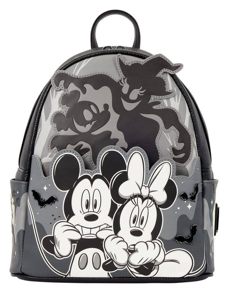 Mickey & Minnie by Loungefly Mini Backpack Ghost Light Up Glow.