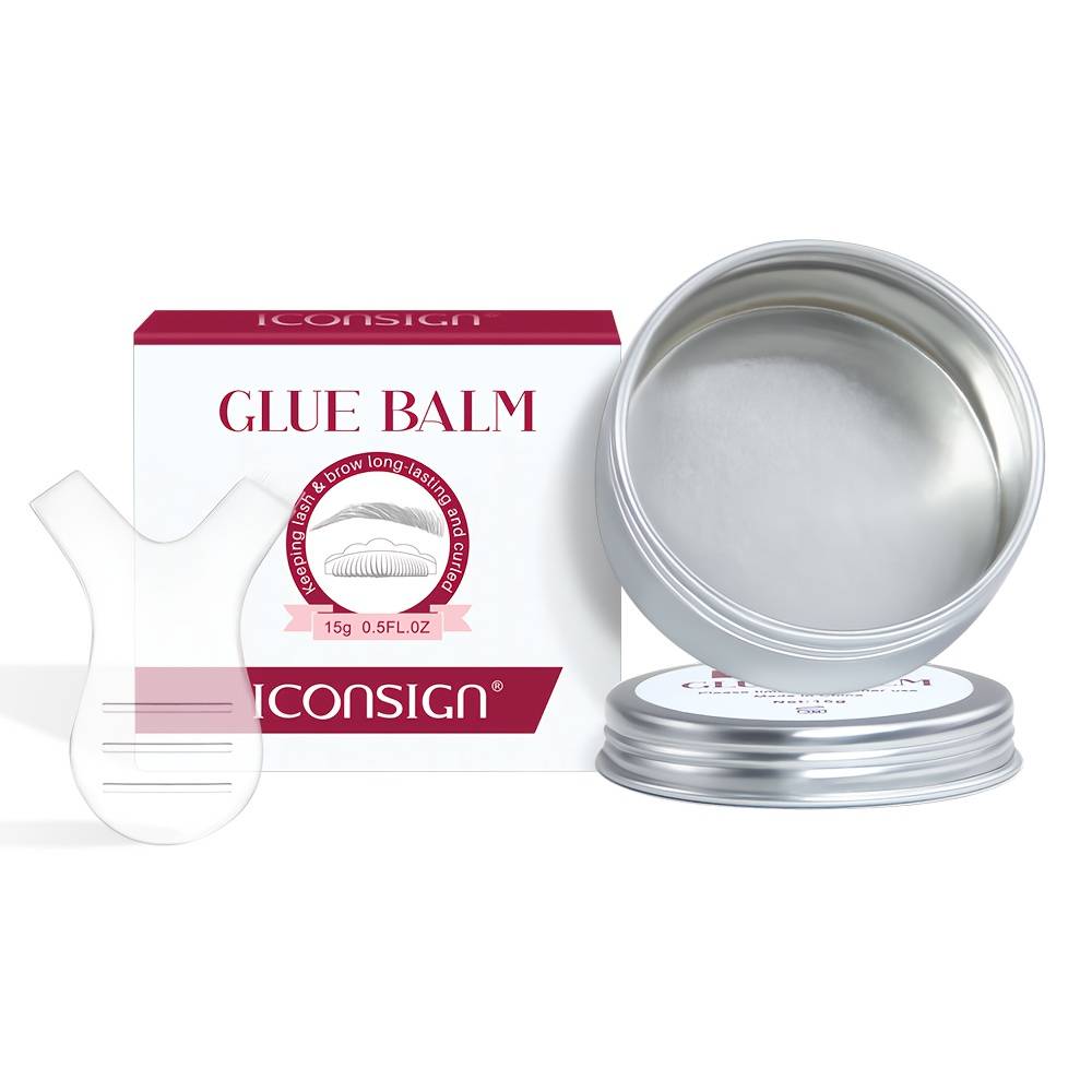 TEMU Lash Lift Adhesive Balm, Iconsign Fragrance-free Eyelash Lifting Glue Gel, High And Fast-drying Lash Lift Adhesive For Eyelash And Brow Lamination (15g/0.5oz)