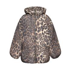 Leopard Midi Puffer Jacket