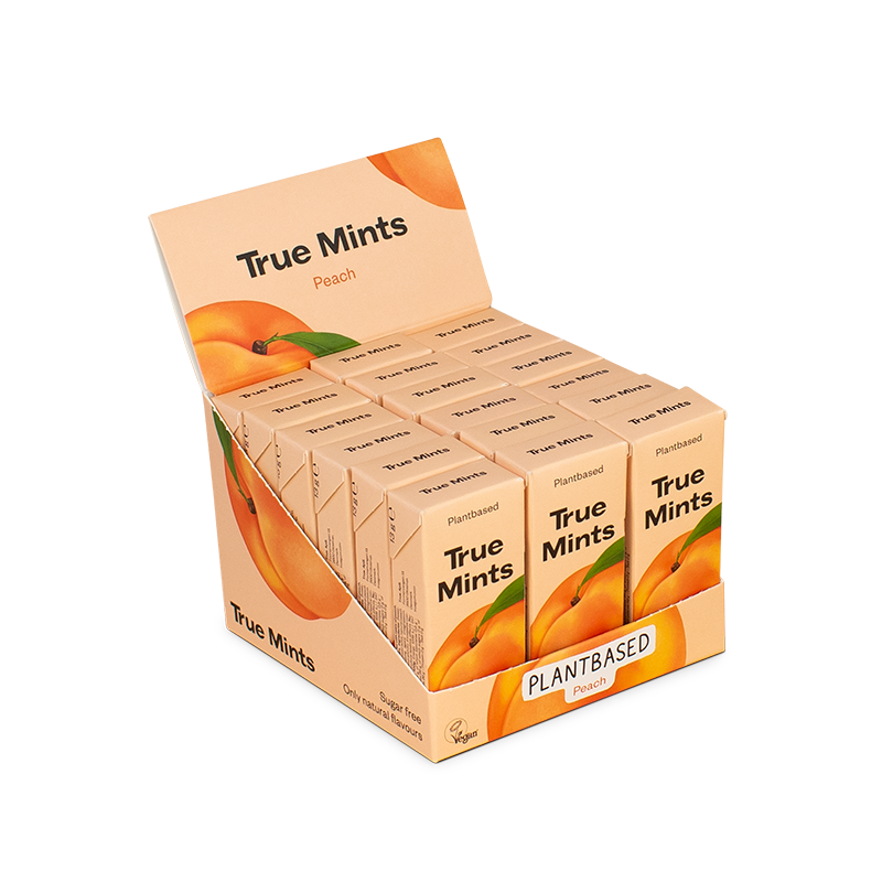 Fersken Pastiller Kasse - 18 pk.