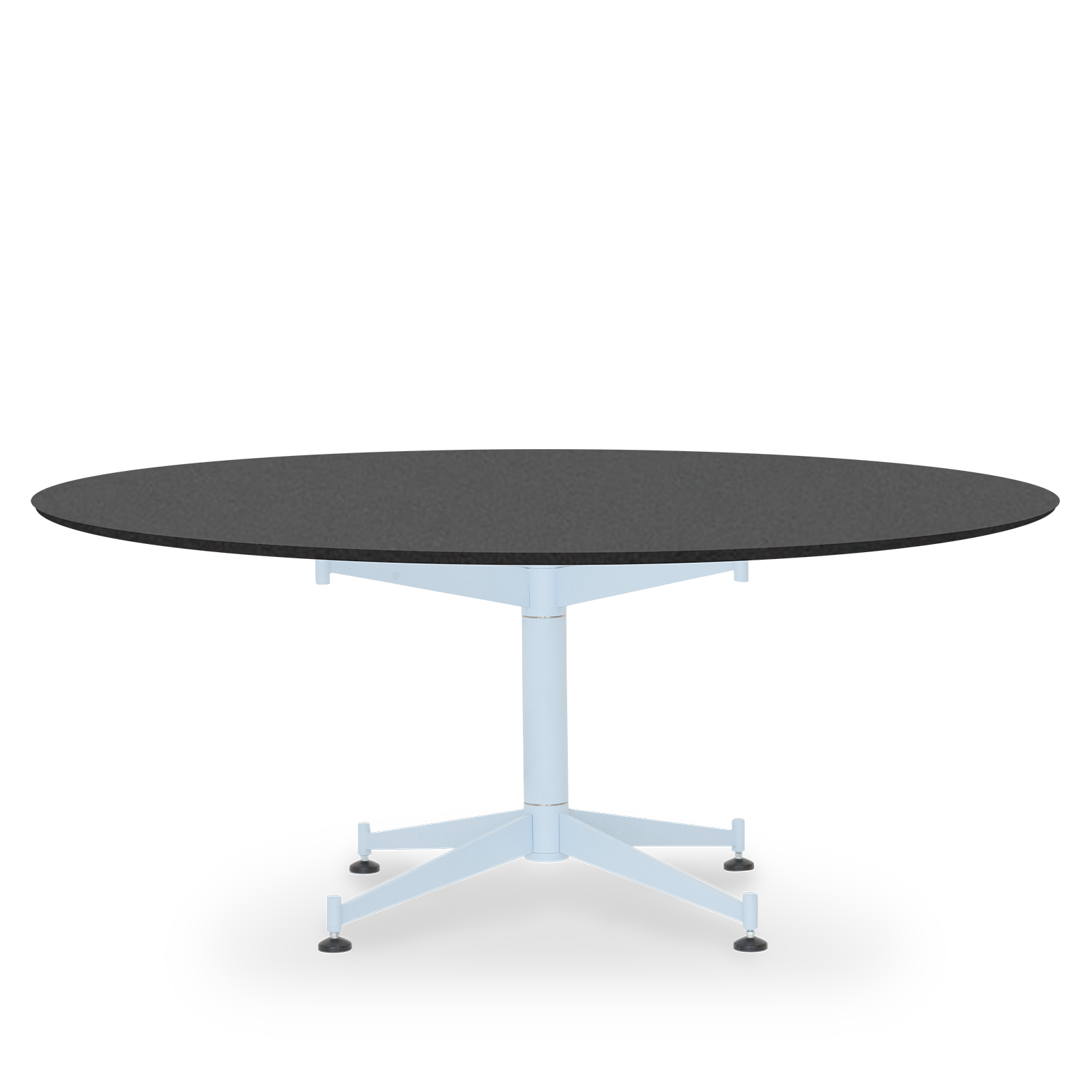 Star Table / Linoleum B2B - 73-75 / Ø180 Linoleum / Nero Light cyan