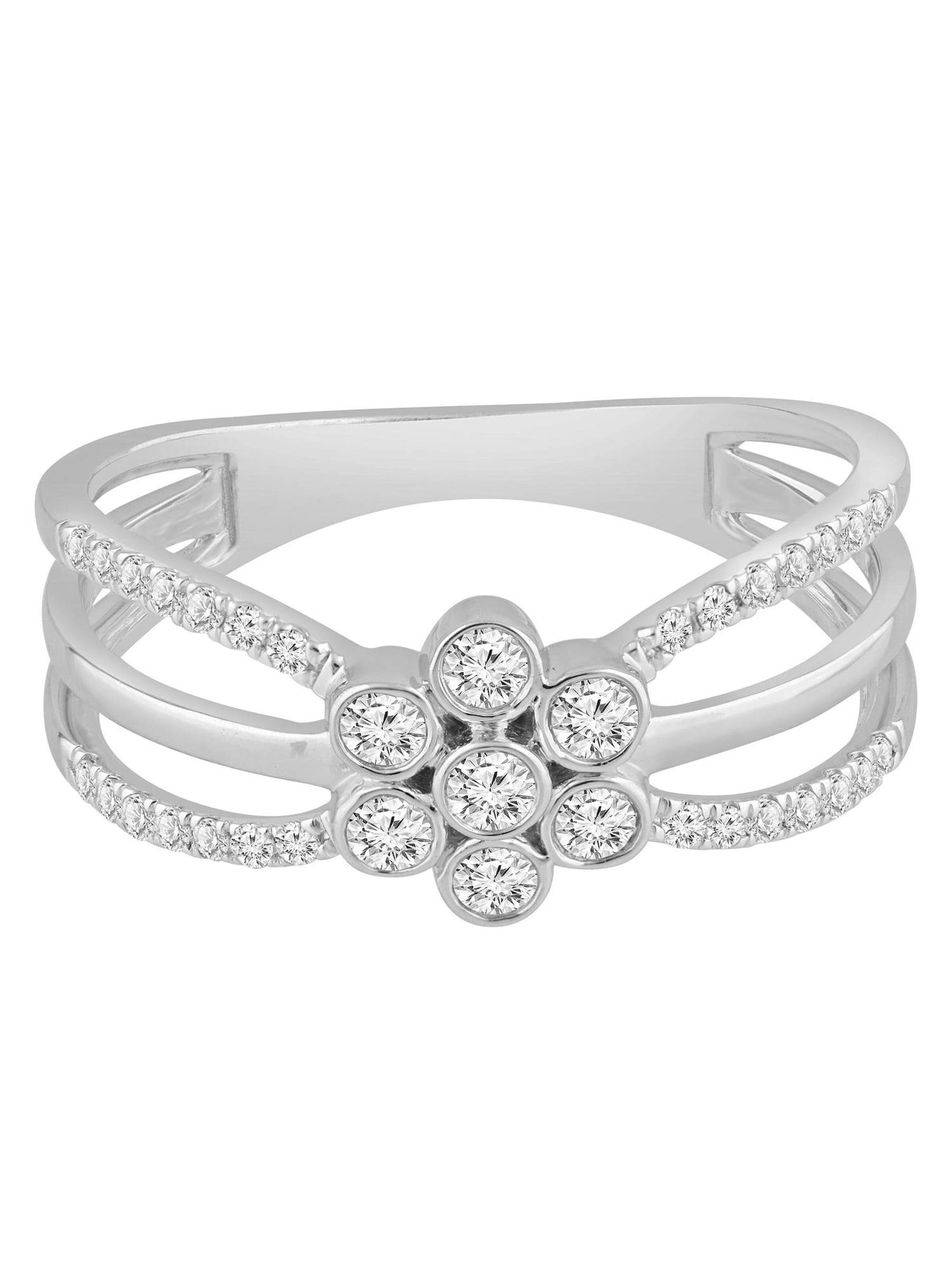 Diamant Exquis Ring 'Ring aus 585 Weißgold mit Diamant'  sølv