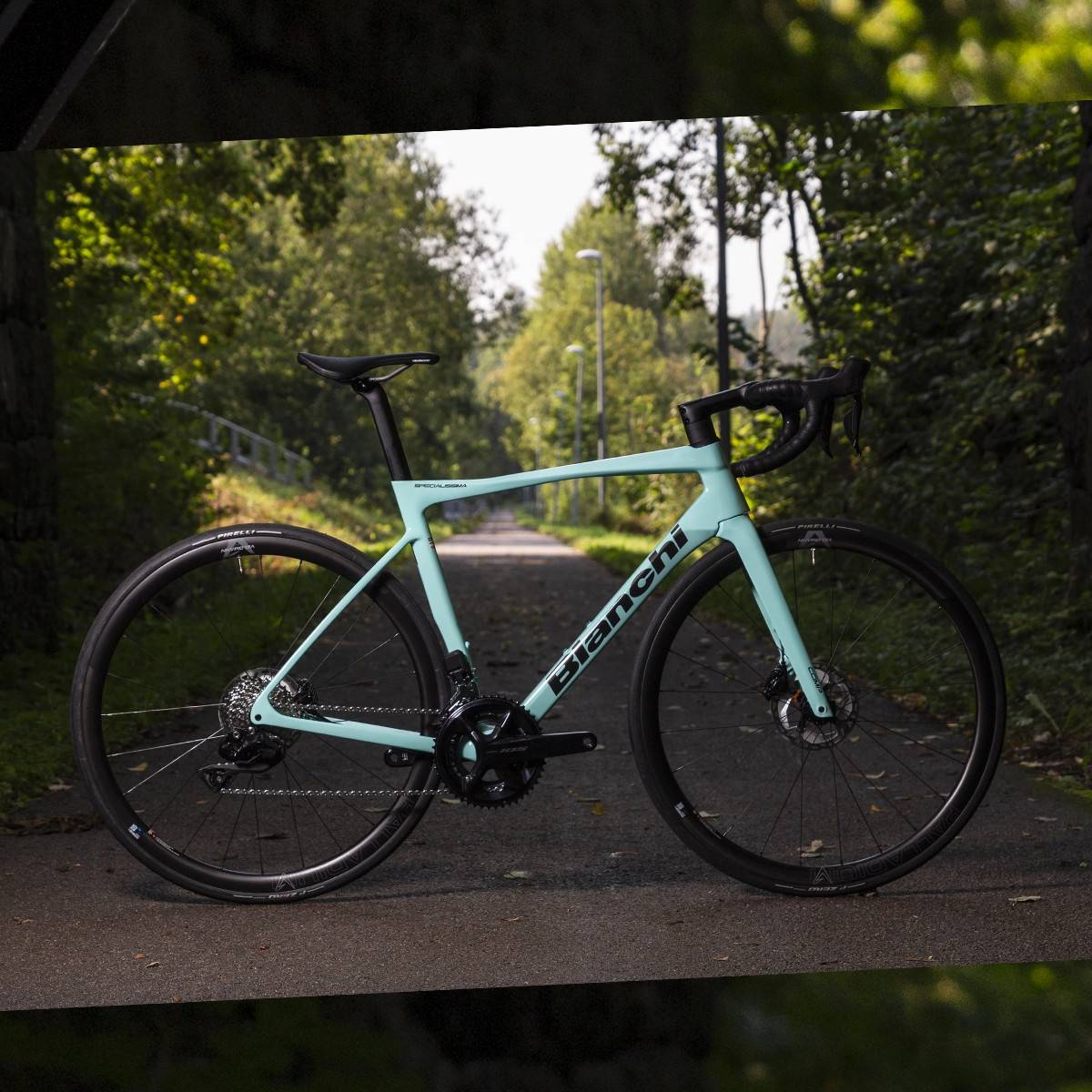 Bianchi Specialissima Comp Racercykel Graphite/M.Celeste/CK16 Glossy, Str. 57 - Matt Turkis (57)