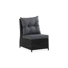 James Mittmodul utomhus i konstrotting - Svart / Grå dynor Moduler utesoffa Comfort Garden