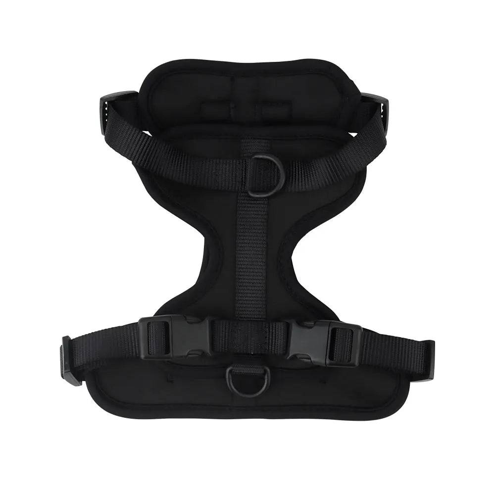 Breathable Adjustable Dog Harness Vest - black / S Neck 29-33cm (S Neck 29-33cm)