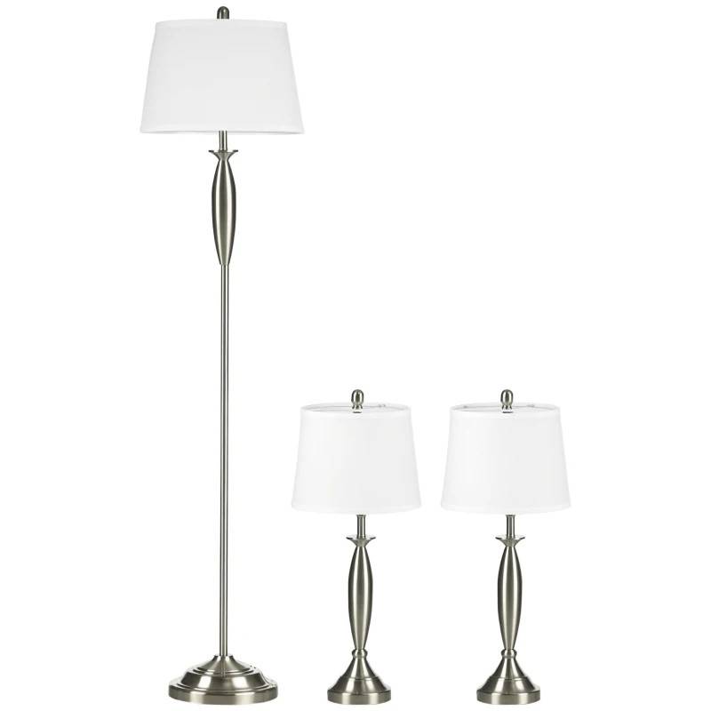 3-delat golvlampa-bordslampor