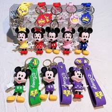 Nya Disney Musse Pigg & Minnie Mouse Resin nyckelringar, anti-förlorade bilnyckelringar, idealiska för ryggsäckar, resväskor, väskor, nycklar, praktis - Multifärgad (Rosa 5,röd 4,röd 3,lila 1,lila 2,blå 8)
