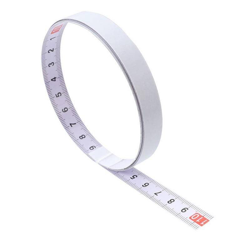 Metriskt geringsband måttband 0.5 '' stål självhäftande skala linjaltejp 1-10m för fräsbord såg t-spår träbearbetning - 4m- mittpunkt