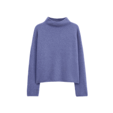 Filippa K Mika Yak Funnelneck Sweater Stickat Dam Blå XL